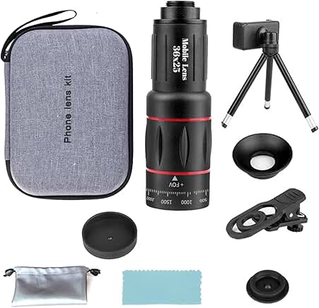 36X Telephoto Lens Kit for Smartphones with Tripod