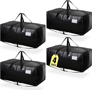 Heavy Duty Large Moving Bags for Storage and Travel (4 Pack)