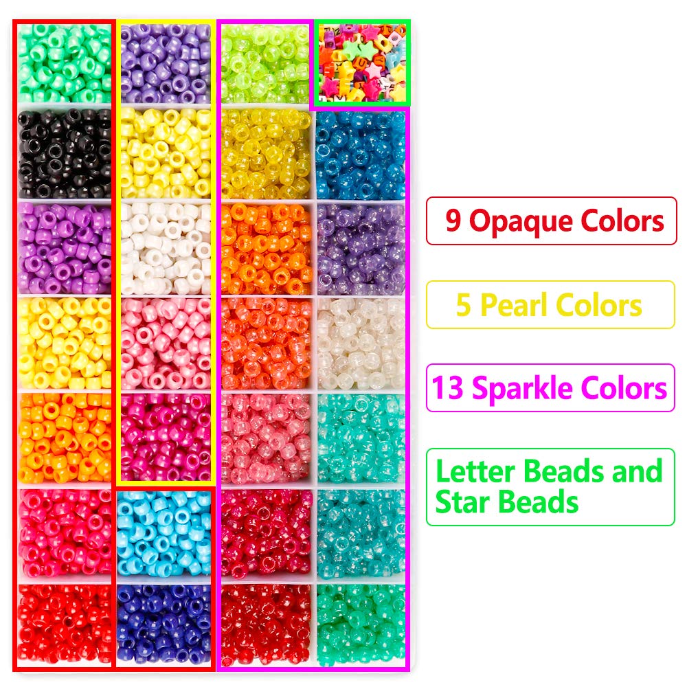 Colorful Pony Beads Set for Jewelry Making and Crafts