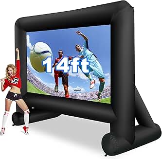 14-Foot Indoor/Outdoor Inflatable Movie Screen with Carry Bag
