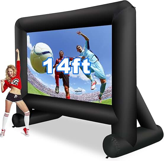 14-Foot Indoor/Outdoor Inflatable Movie Screen with Carry Bag