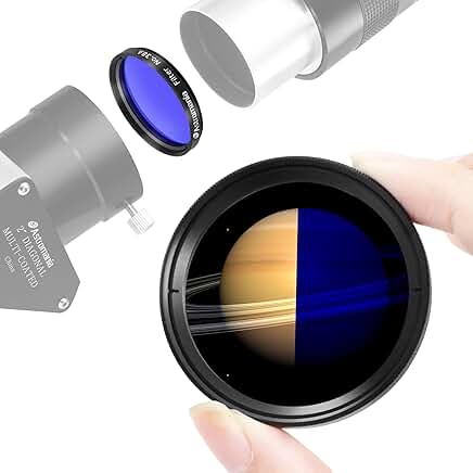 Dark Blue 2-Inch Planetary Telescope Filter for Lunar and Planetary Viewing