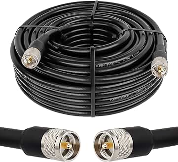 75FT UHF Coax Cable with UHF Male Connector
