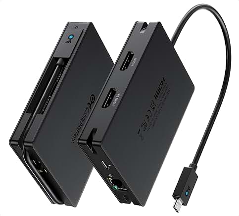 8-in-1 Portable USB4 Hub with 2 4K HDMI and Ethernet