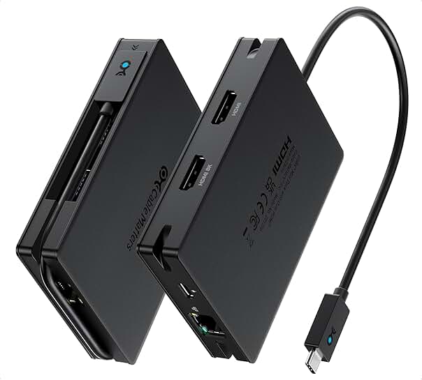 8-in-1 Portable USB4 Hub with 2 4K HDMI and Ethernet