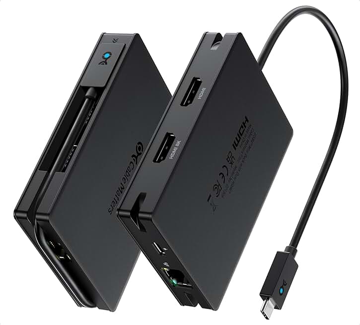 8-in-1 Portable USB4 Hub with 2 4K HDMI and Ethernet