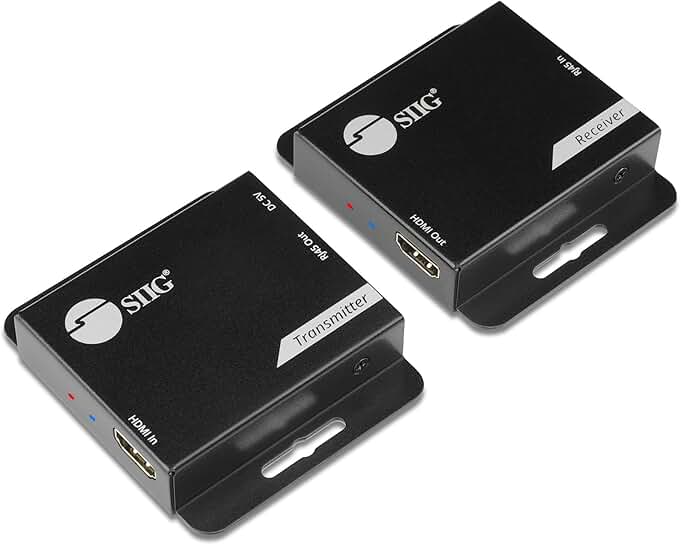 HDMI Over Cat6 Extender, 60m, 1080p, Power, Plug & Play