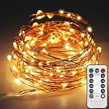 33ft 100LED Copper Wire String Lights with Remote