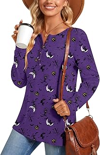 Women's Long Sleeve Henley Top for Fall and Winter