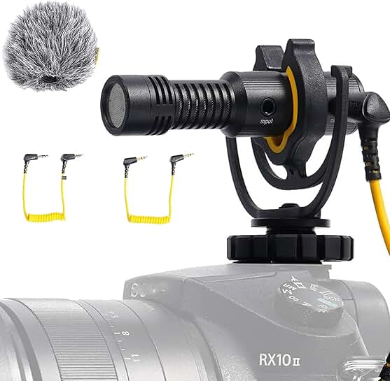 Mini Video Microphone with Wind Shield and Shock Mount