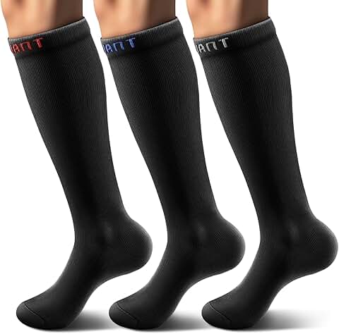 Multi Pair Women Compression Knee-High Socks for Support