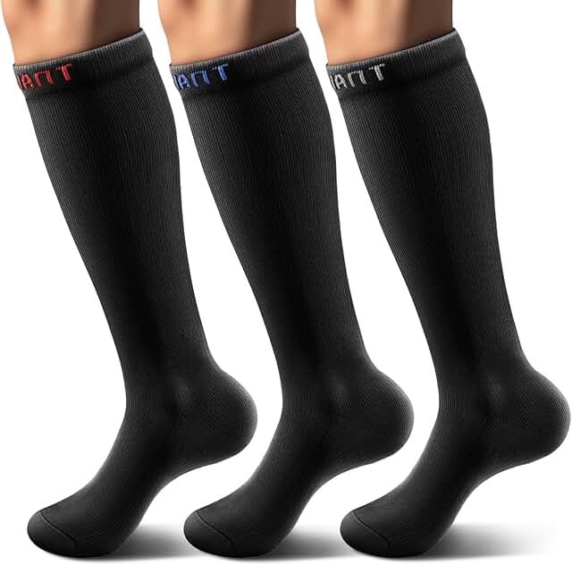 Multi Pair Women Compression Knee-High Socks for Support