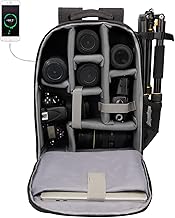 Waterproof Camera Backpack with Laptop Compartment for DSLR and Mirrorless Cameras