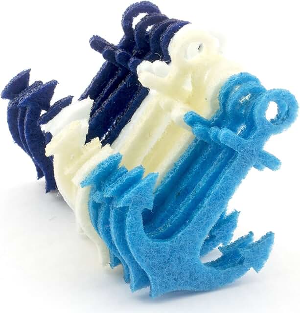100pcs Mixed Color Felt Anchor Embellishments for Crafts