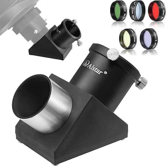 1.25" 90-Degree Diagonal Mirror with 5 Filters Bundle