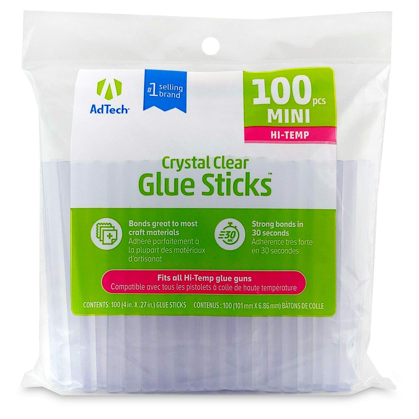 Clear Mini Hot Sticks Pack of 100