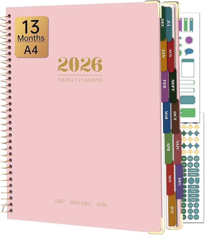 2026 Weekly and Monthly Planner, 8.5"x11" Hardcover