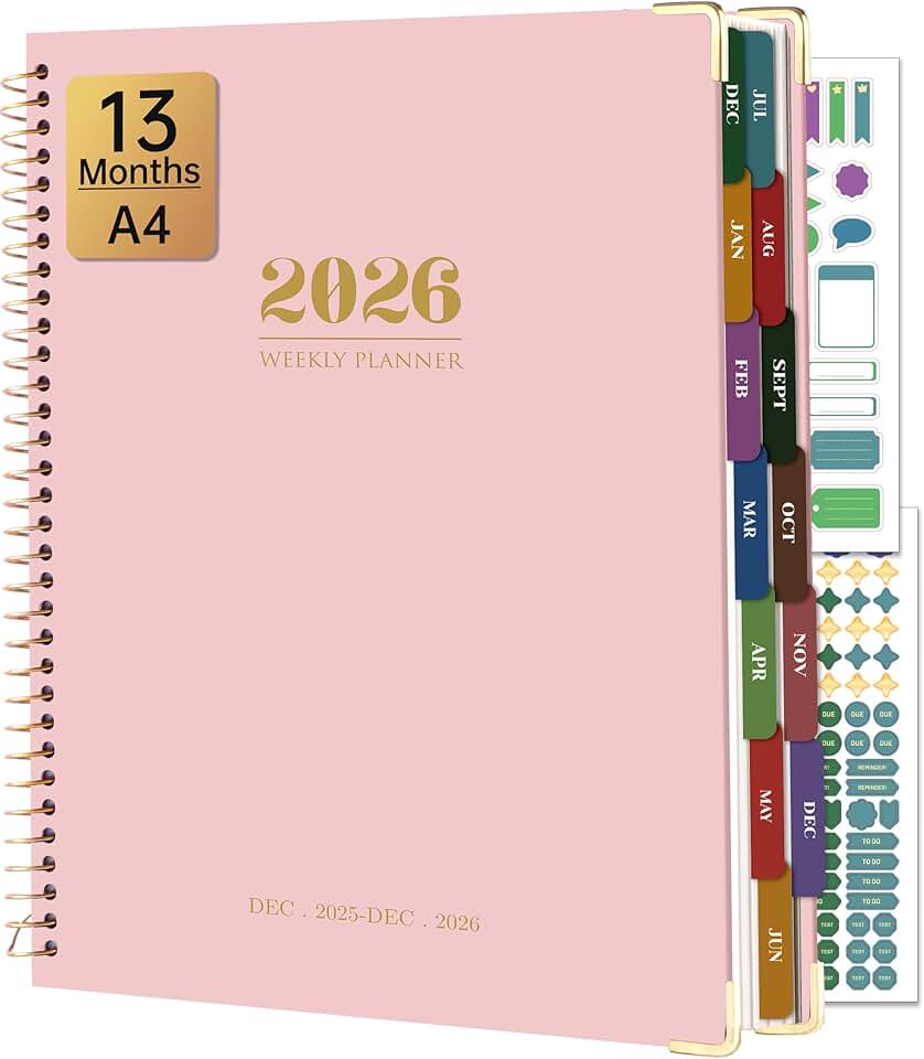 2026 Weekly and Monthly Planner, 8.5"x11" Hardcover