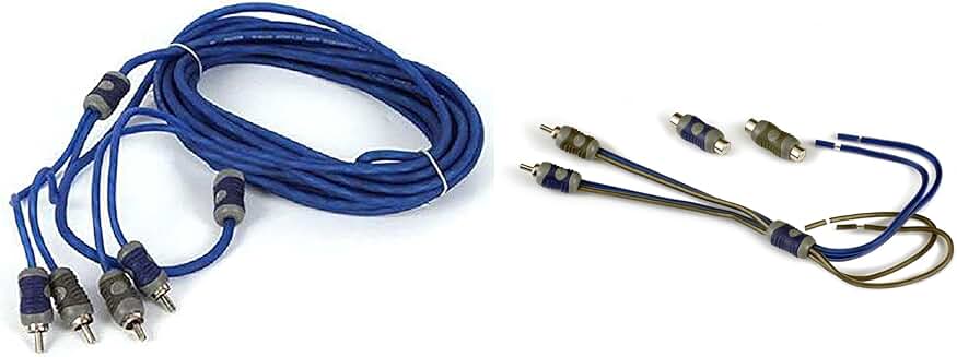 Speaker wire to RCA adapter with 6-meter signal cable