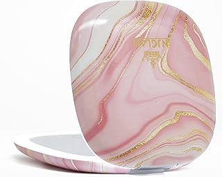 Lighted 3.9-Inch Makeup Mirror with Magnification and LED