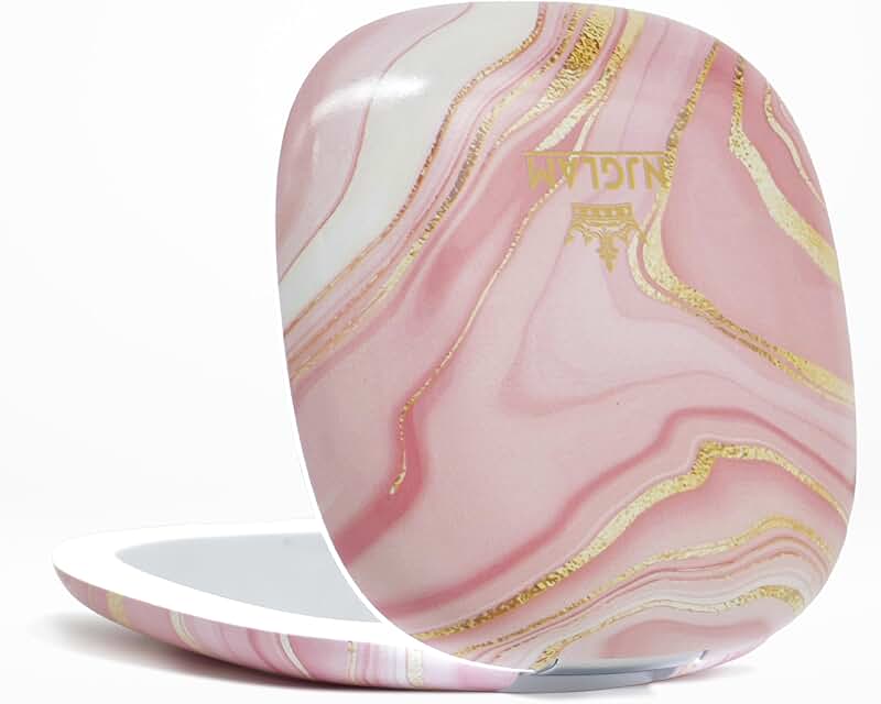 Lighted 3.9-Inch Makeup Mirror with Magnification and LED