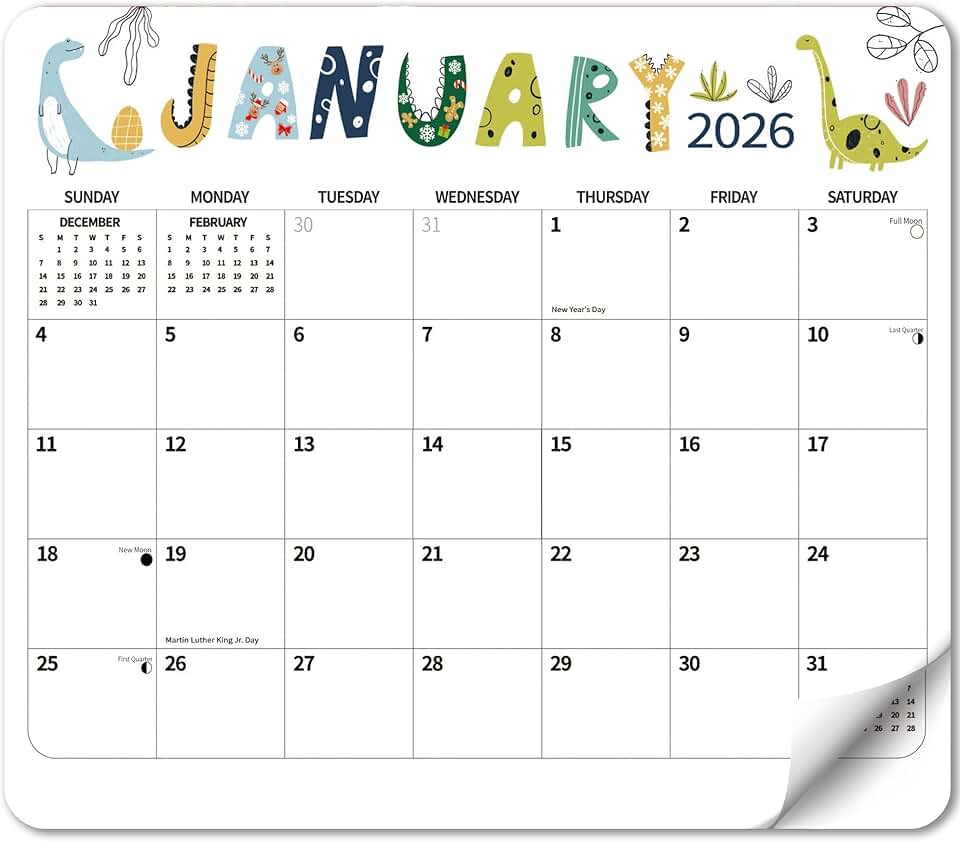 Magnetic 2026-2027 Refrigerator Calendar, 13x11.4 Inches