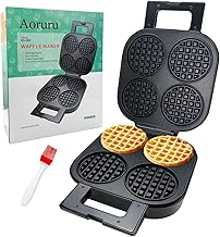 Nonstick Belgian Waffle Maker with Indicator Light