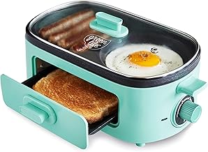 3-in-1 Breakfast Maker with Nonstick Griddles