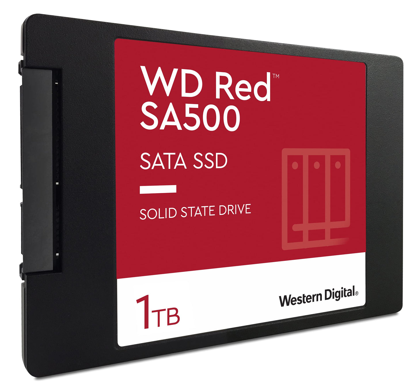 1TB WD Red SA500 NAS 3D NAND Internal SSD - SATA III 6 Gb/s, 2.5"/7mm, Up to 560 MB/s - WDS100T1R0A