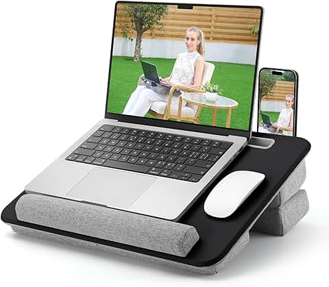 Adjustable Lap Desk with Cushion and Storage