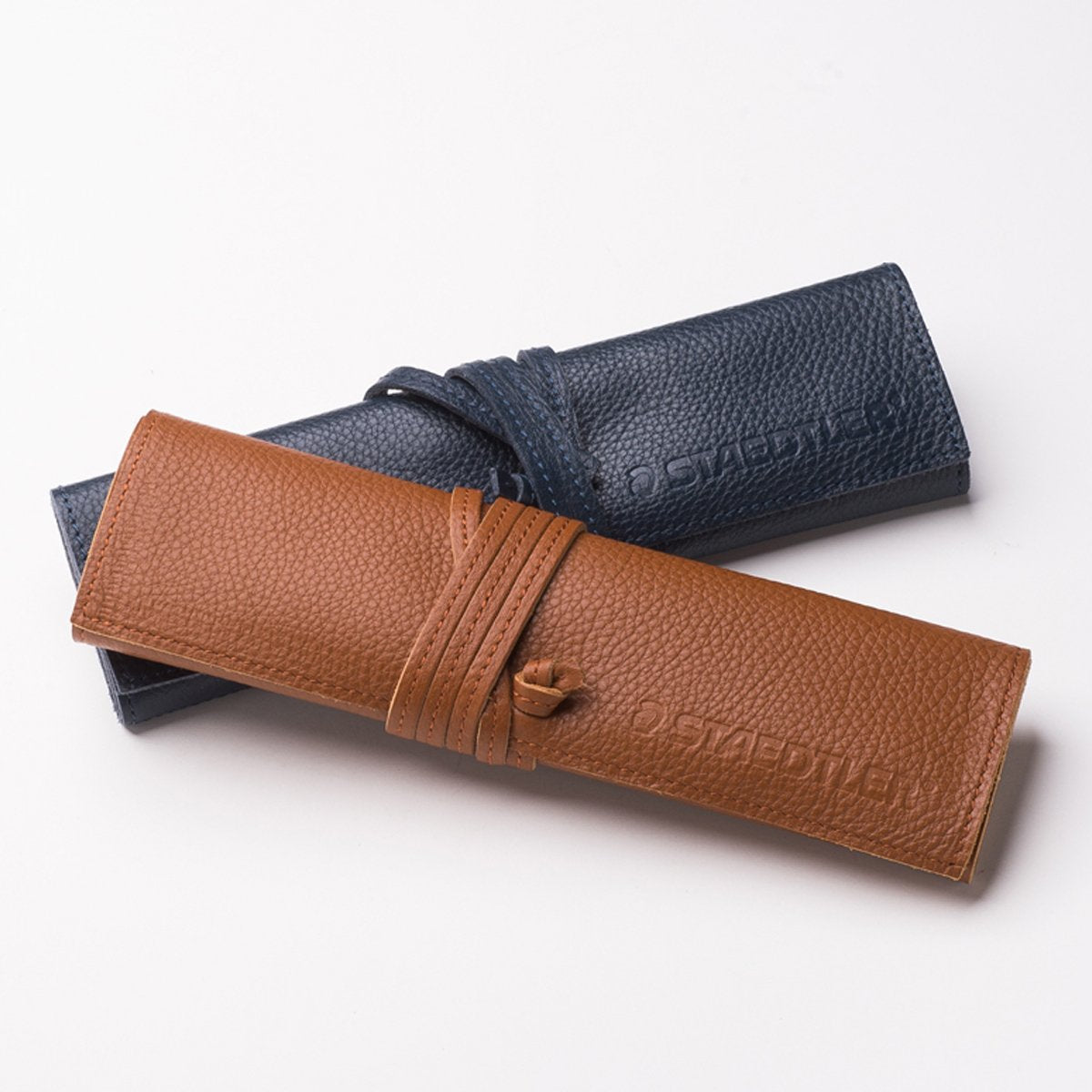 Brown leather pencil case