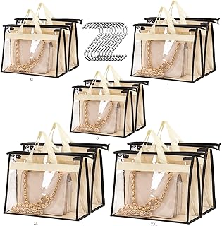 Set of 10 beige handbag storage dust bags