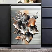 Stainless Steel Floral Magnet Cover for Dishwasher