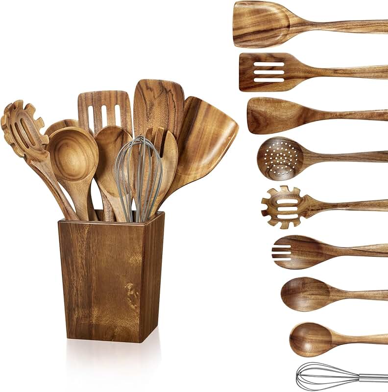 Wooden Kitchen Spatula with Ergonomic Handle