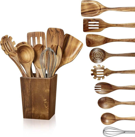 Wooden Kitchen Spatula with Ergonomic Handle