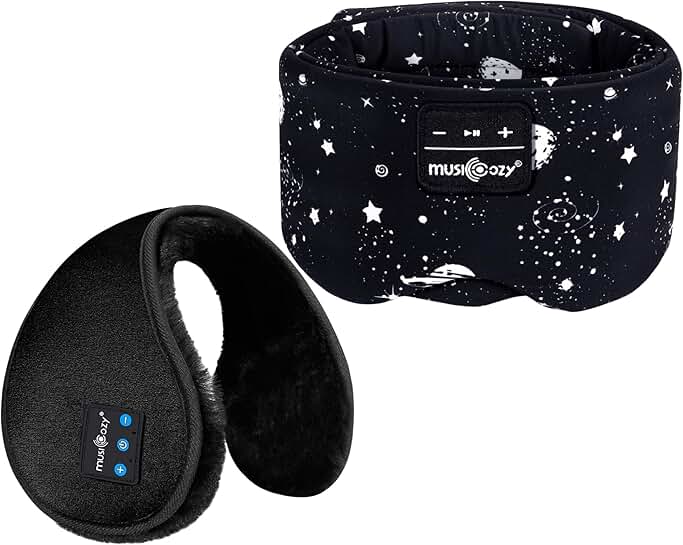 Wireless Sleep Mask with Headphones and Adjustable Band