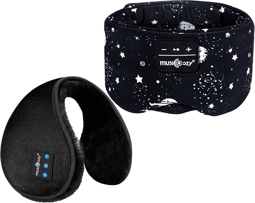 Wireless Sleep Mask with Headphones and Adjustable Band