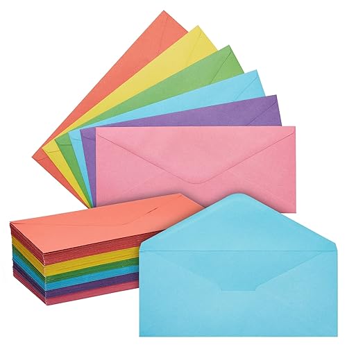 Assorted Color Sustainable Business Mailing Envelopes, 4.125 x 9.5 in, Pack of 120