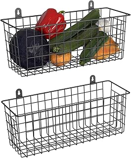 Extra Large Wire Basket 2-Pack for Wall Storage