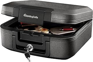 Dark Gray Fireproof Waterproof Safe with Key Lock