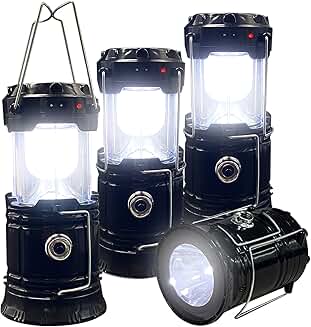 Lightweight Waterproof Rechargeable LED Camping Lanterns (4 Pack)