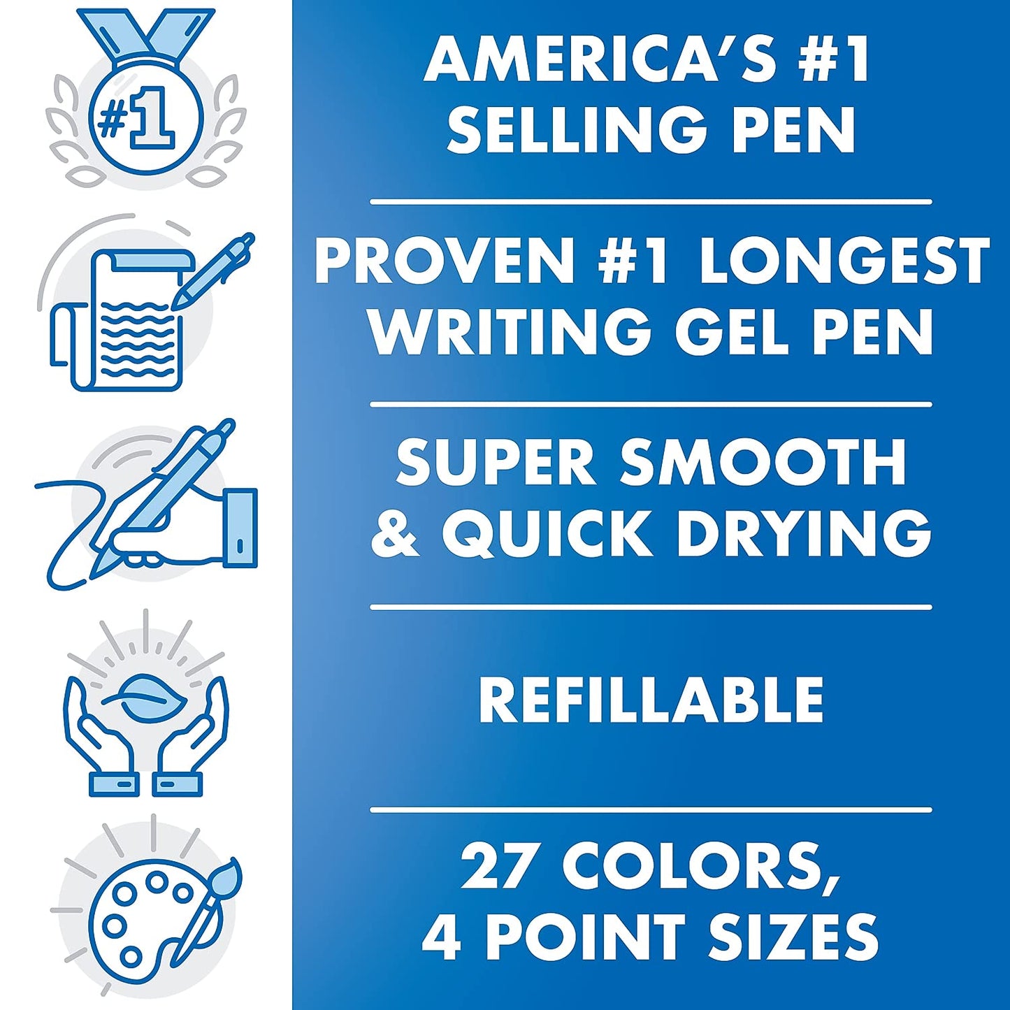 Pack of 12 Blue Ultra Fine Point Gel Pens