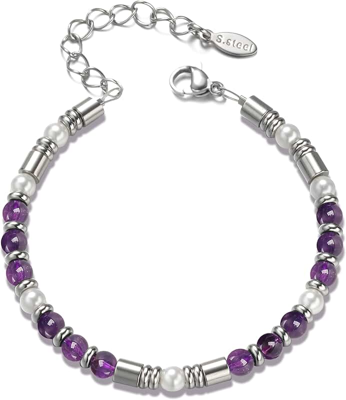 Silver Beaded Boho Bracelet for Women