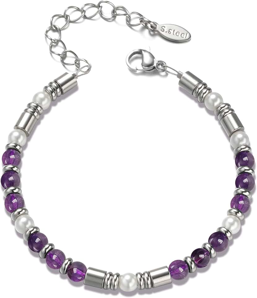 Silver Beaded Boho Bracelet for Women
