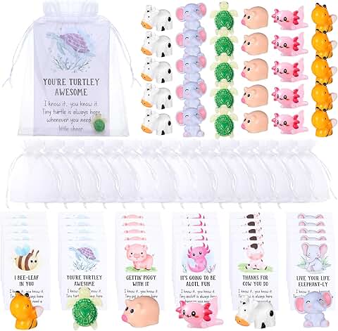 90-Piece Animal Thank You Gift Set with Cards and Bags