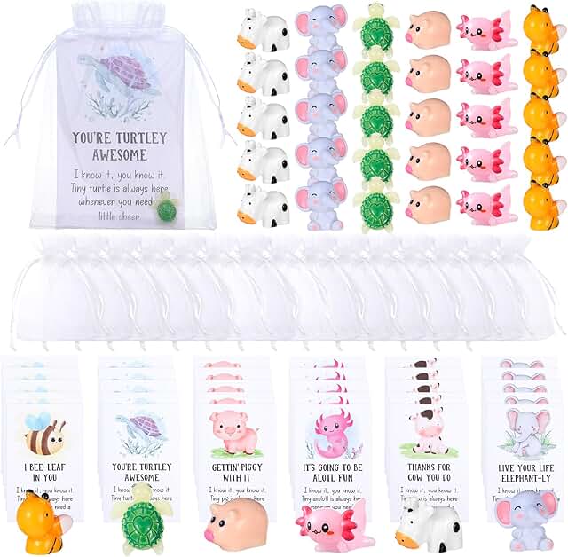 90-Piece Animal Thank You Gift Set with Cards and Bags