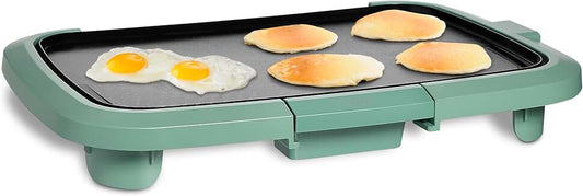 Electric Griddle with Nonstick Surface and Removable Temperature Control