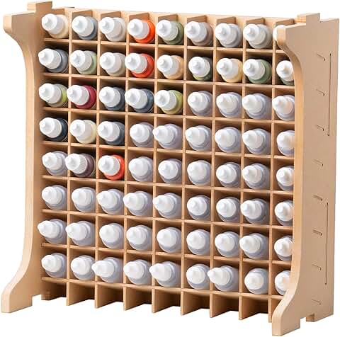 Large Capacity Plastic Paint Storage Rack for 72 Pieces