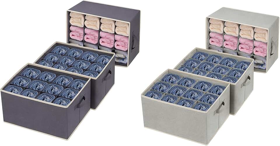 12-Slot Jeans and Clothes Organizer for Wardrobe