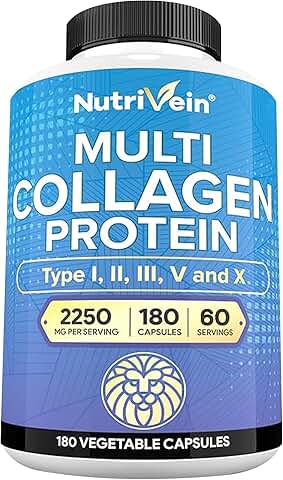 Multi Collagen Pills for Skin, Joints, Hair, and Bones